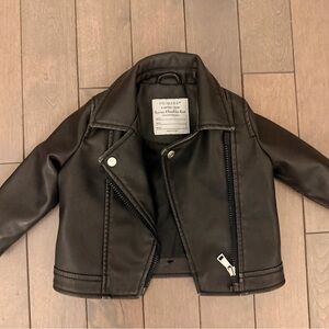 Primark Kids Black Faux Leather Jacket